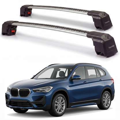 BMW X1 F48 2016-2022 roof rack cross bars Gray hero