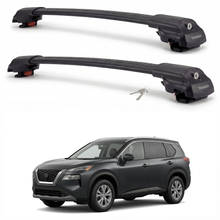 Nissan Rogue 2014-2024 TRX1 black roof rack cross bars