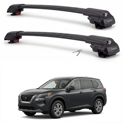 Nissan Rogue 2014-2024 TRX1 black roof rack cross bars