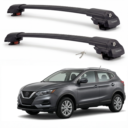 Nissan Rogue Sport 2017-2022 TRX1 black roof rack cross bars