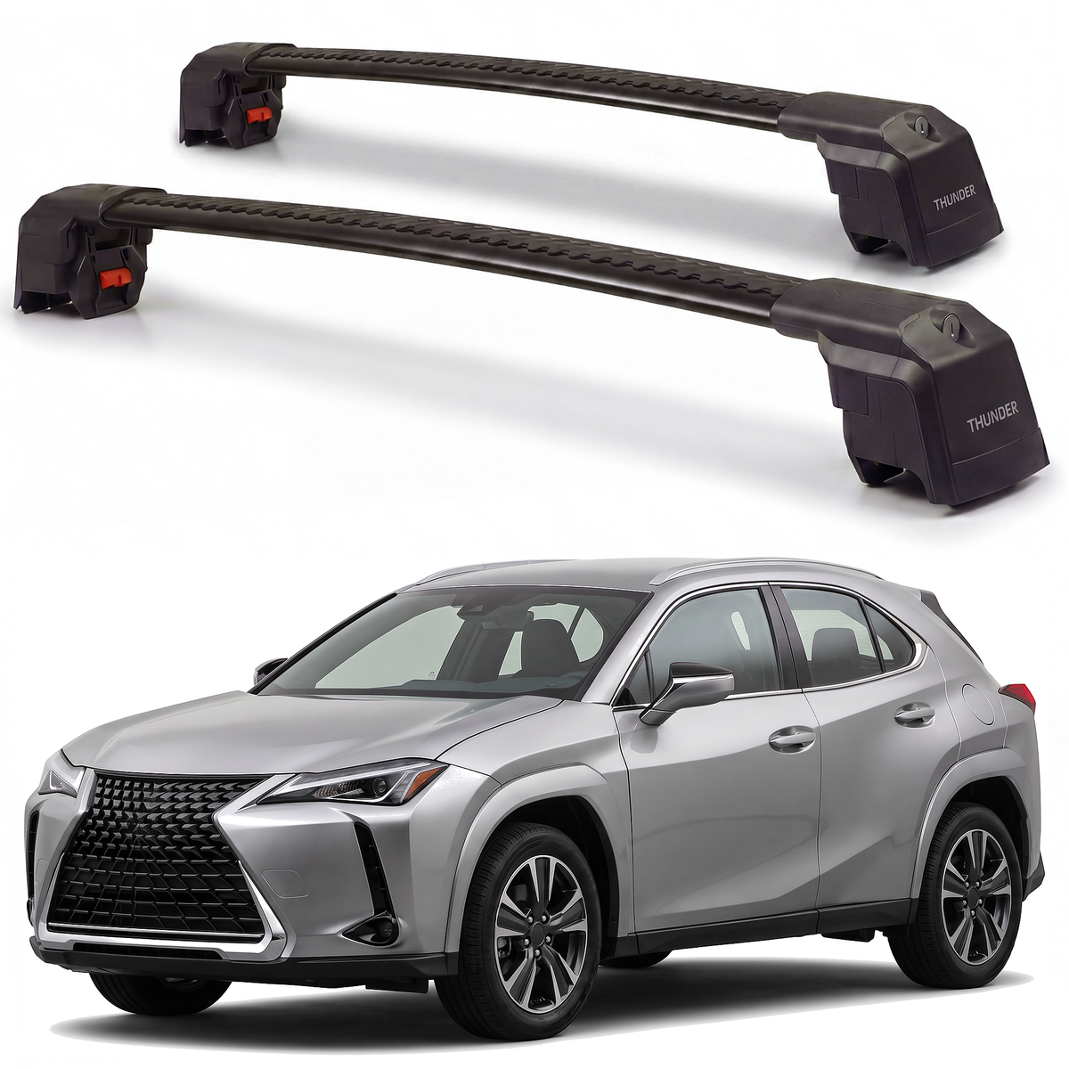 Lexus UX 2019-2026 roof rack cross bars black pair