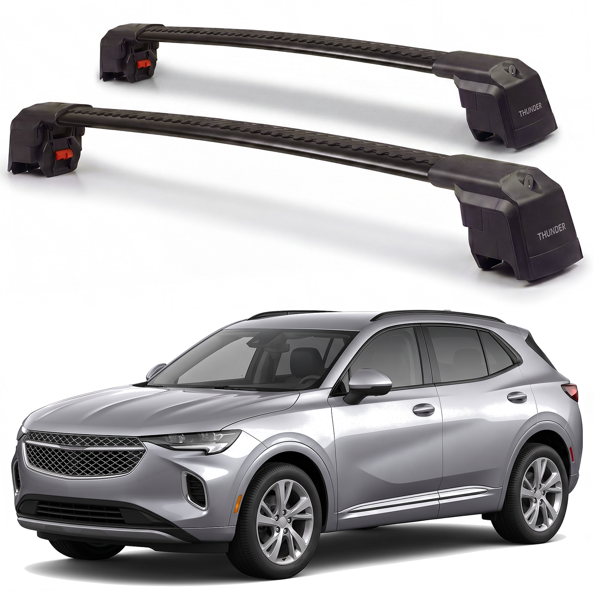 Buick Envision 2021-2027 roof rack cross bars black pair
