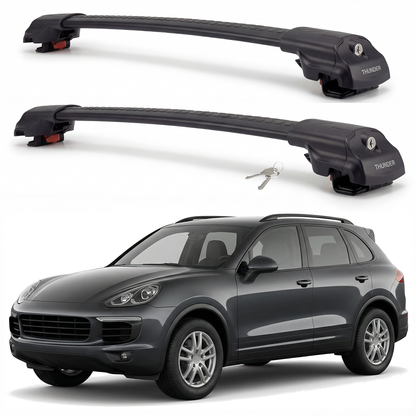 Porsche Cayenne 2002-2010 TRX1 black roof rack cross bars