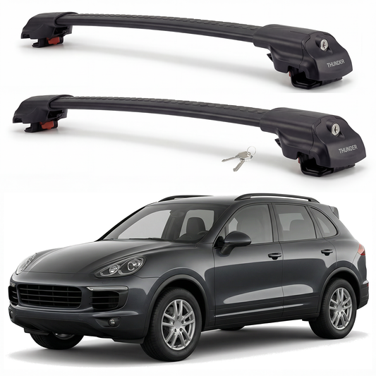 Porsche Cayenne 2002-2010 TRX1 black roof rack cross bars
