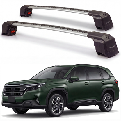 TRX2 Gray crossbar pair for 2025-2026 Subaru Forester Sport / Touring / Hybrid - flush rail mount