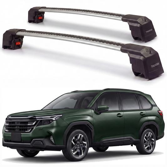 TRX2 Gray crossbar pair for 2025-2026 Subaru Forester Sport / Touring / Hybrid - flush rail mount