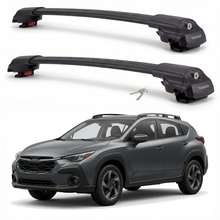 Subaru Crosstrek 2018-2025 TRX1 black roof rack cross bars