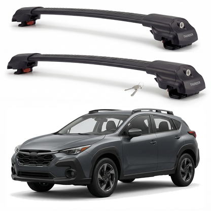 Subaru Crosstrek 2018-2025 TRX1 black roof rack cross bars