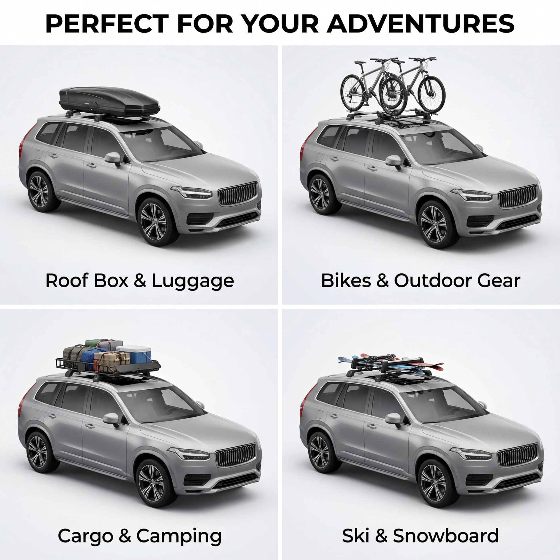 TRX2 Gray usage roof box bike camping