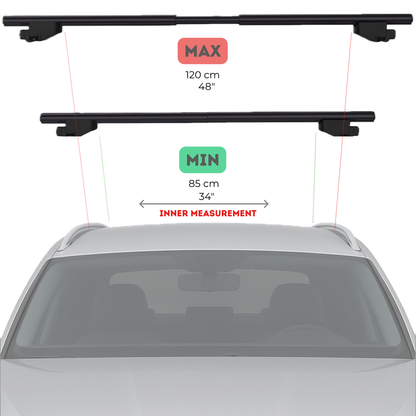 Telescopic Universal Roof Rack Crossbars for Volkswagen Tiguan 2009-2024