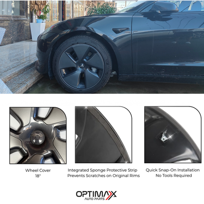 Aero 18" Wheel Cover Hubcaps – OEM Style for Tesla Model 3 2021–2023