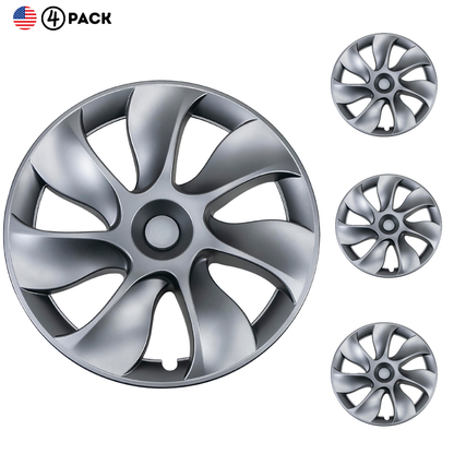 Gemini 19" Symmetrical Wheel Rim Cover Hubcap Gray for Tesla Model Y 2020-2024
