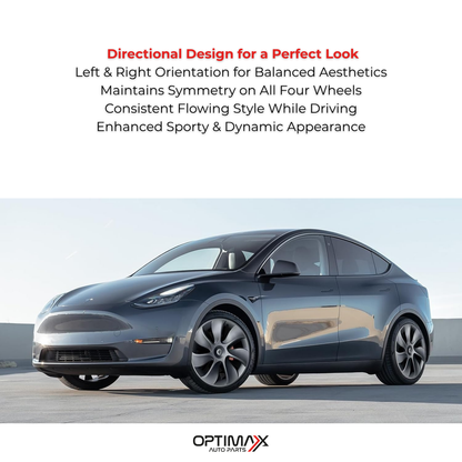 Gemini 19" Symmetrical Wheel Rim Cover Hubcap Gray for Tesla Model Y 2020-2024