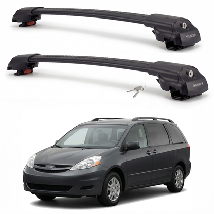 Toyota Sienna 2004-2010 TRX1 black roof rack cross bars