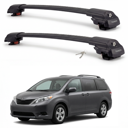 Toyota Sienna 2011-2020 TRX1 black roof rack cross bars