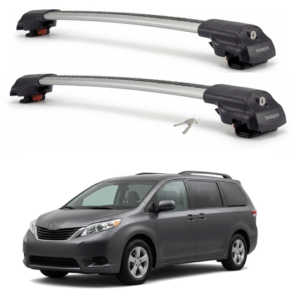 Toyota Sienna 2011-2020 TRX1 gray roof rack cross bars