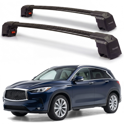 Infiniti QX50 2019-2025 roof rack cross bars black pair