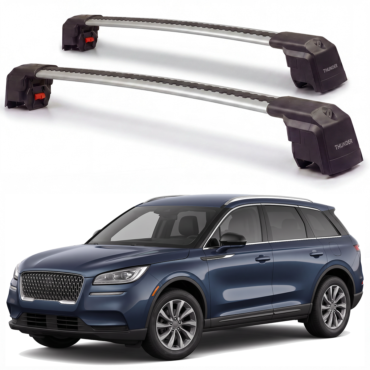 Lincoln Corsair 2020-2026 roof rack cross bars silver pair