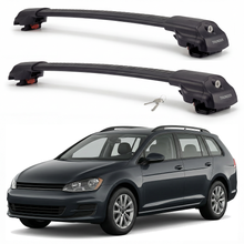 Volkswagen Golf Alltrack 2017-2019 TRX1 black roof rack cross bars