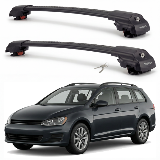 Volkswagen Golf Alltrack 2017-2019 TRX1 black roof rack cross bars