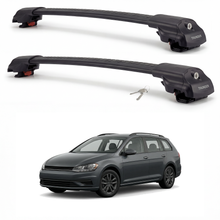 Volkswagen Golf SportWagen 2015-2019 TRX1 black roof rack cross bars