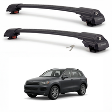 Volkswagen Touareg 2011-2019 TRX1 black roof rack cross bars