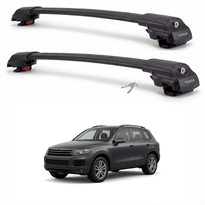 Volkswagen Touareg 2011-2019 TRX1 black roof rack cross bars