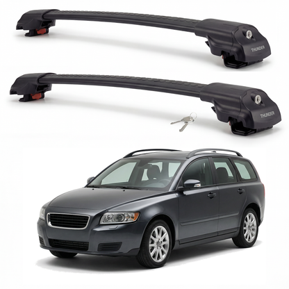 Volvo V50 Wagon 2004-2012 TRX1 black roof rack cross bars