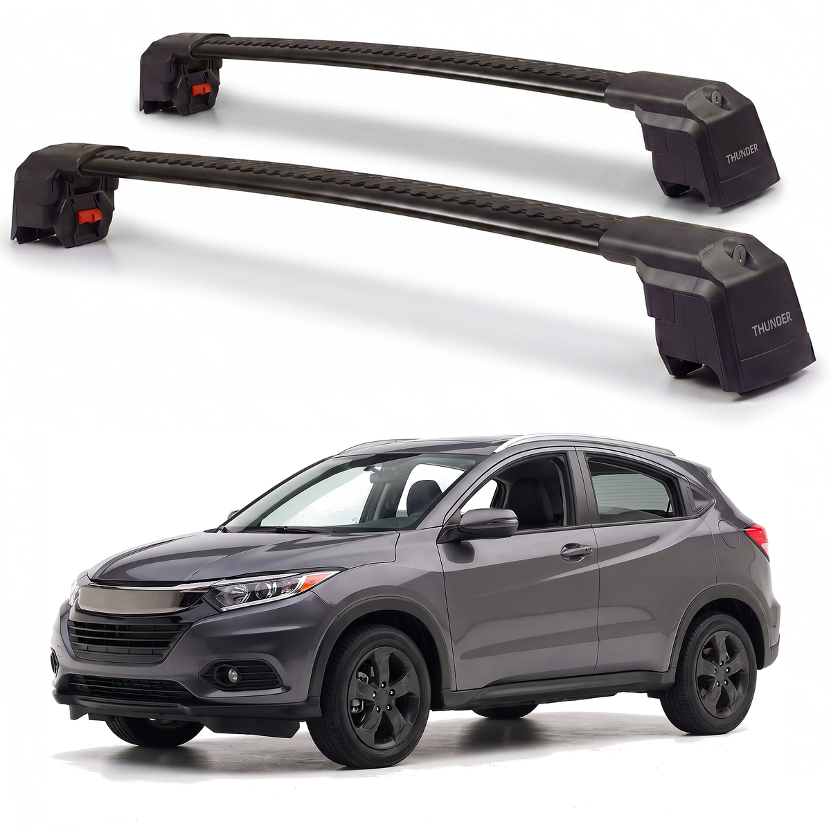 Honda HR-V 2016-2022 roof rack cross bars black pair