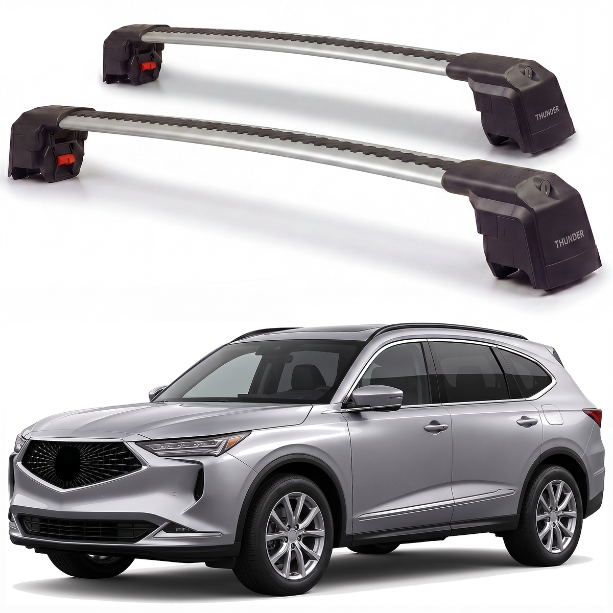 Acura MDX 2022-2026 roof rack cross bars silver pair