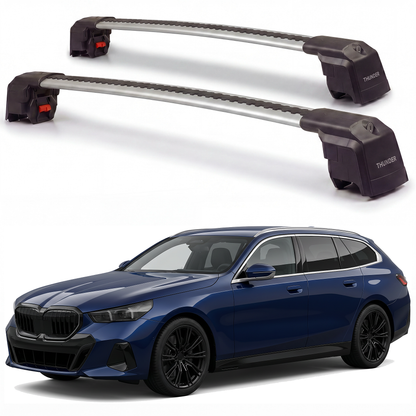 BMW M5 2025-2027 roof rack cross bars silver pair