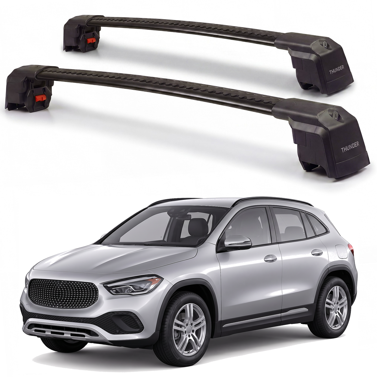 Mercedes-Benz GLA H247 2021-2026 roof rack cross bars black pair