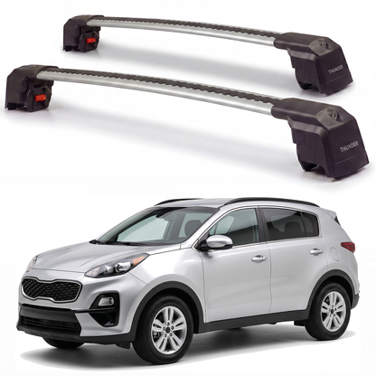 Kia Sportage 2017-2022 roof rack cross bars silver pair