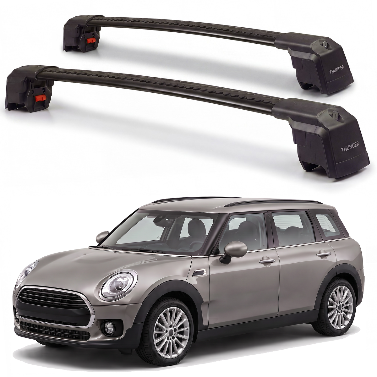 MINI Cooper Clubman 2016-2024 roof rack cross bars black pair
