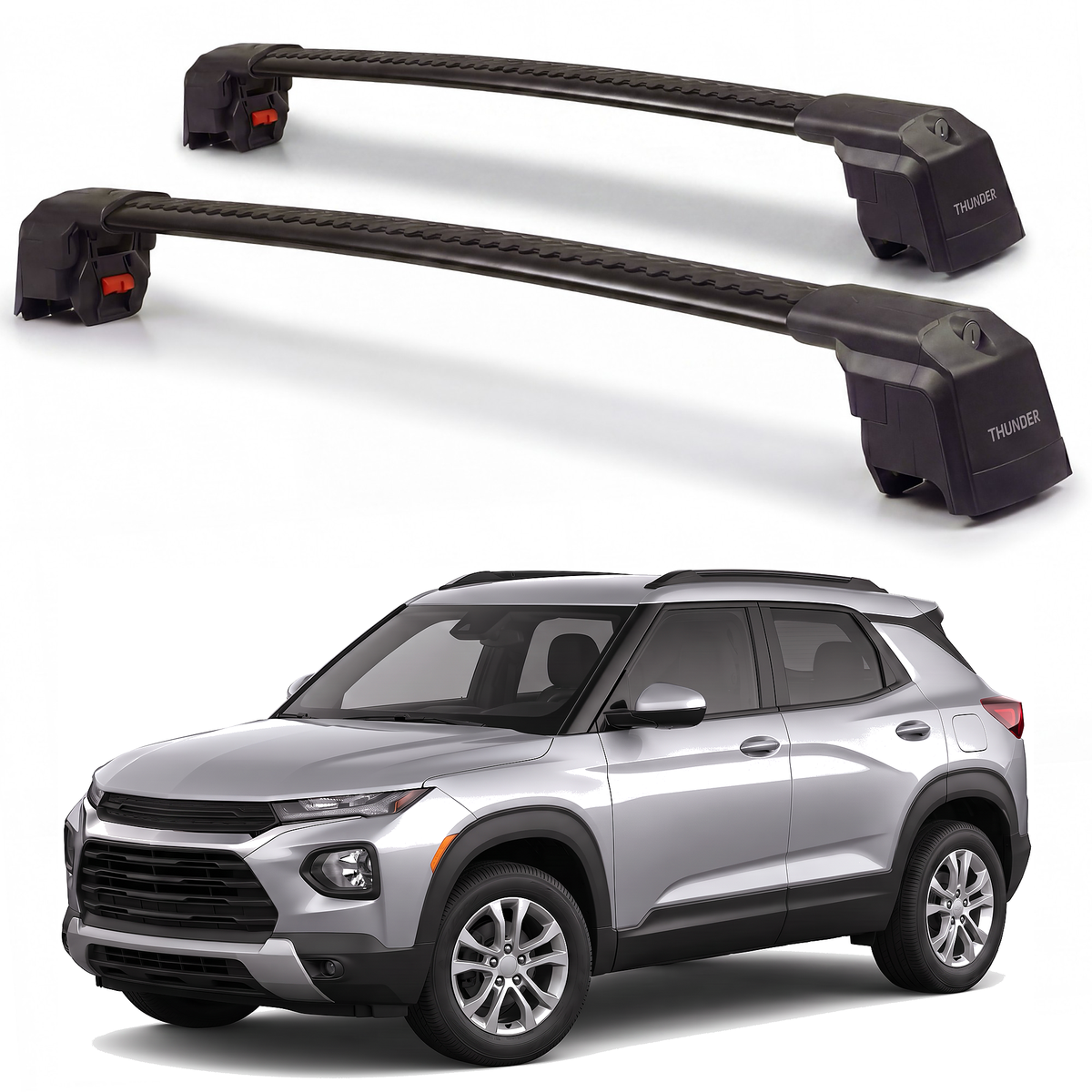 Chevrolet Trailblazer 2021-2027 roof rack cross bars black pair