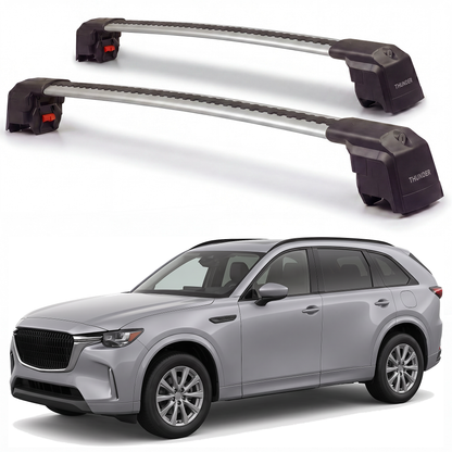 Mazda CX-90 2024-2026 roof rack cross bars silver pair