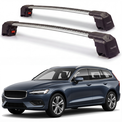 Volvo V60 / V60 Cross Country 2019-2026 roof rack cross bars silver pair