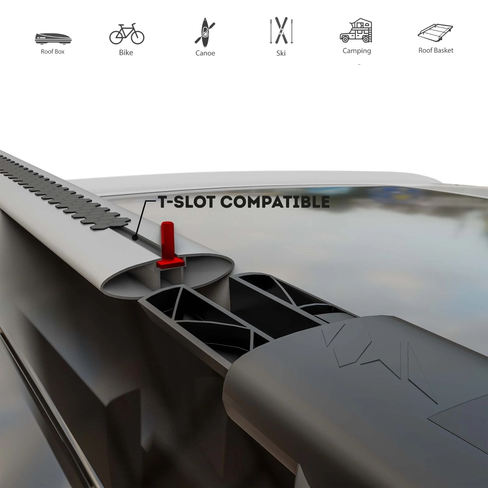 Honda Ridgeline 2017-2025 TRX1 gray T-slot accessory compatible