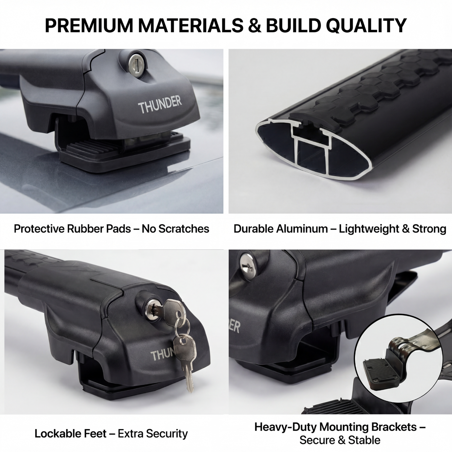 Ford Edge 2007-2016 TRX1 black premium materials lock system