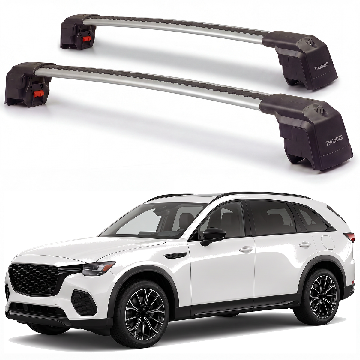 Mazda CX-70 2025-2026 roof rack cross bars silver pair