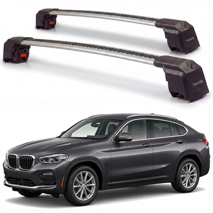 BMW X4 2019-2025 roof rack cross bars silver pair
