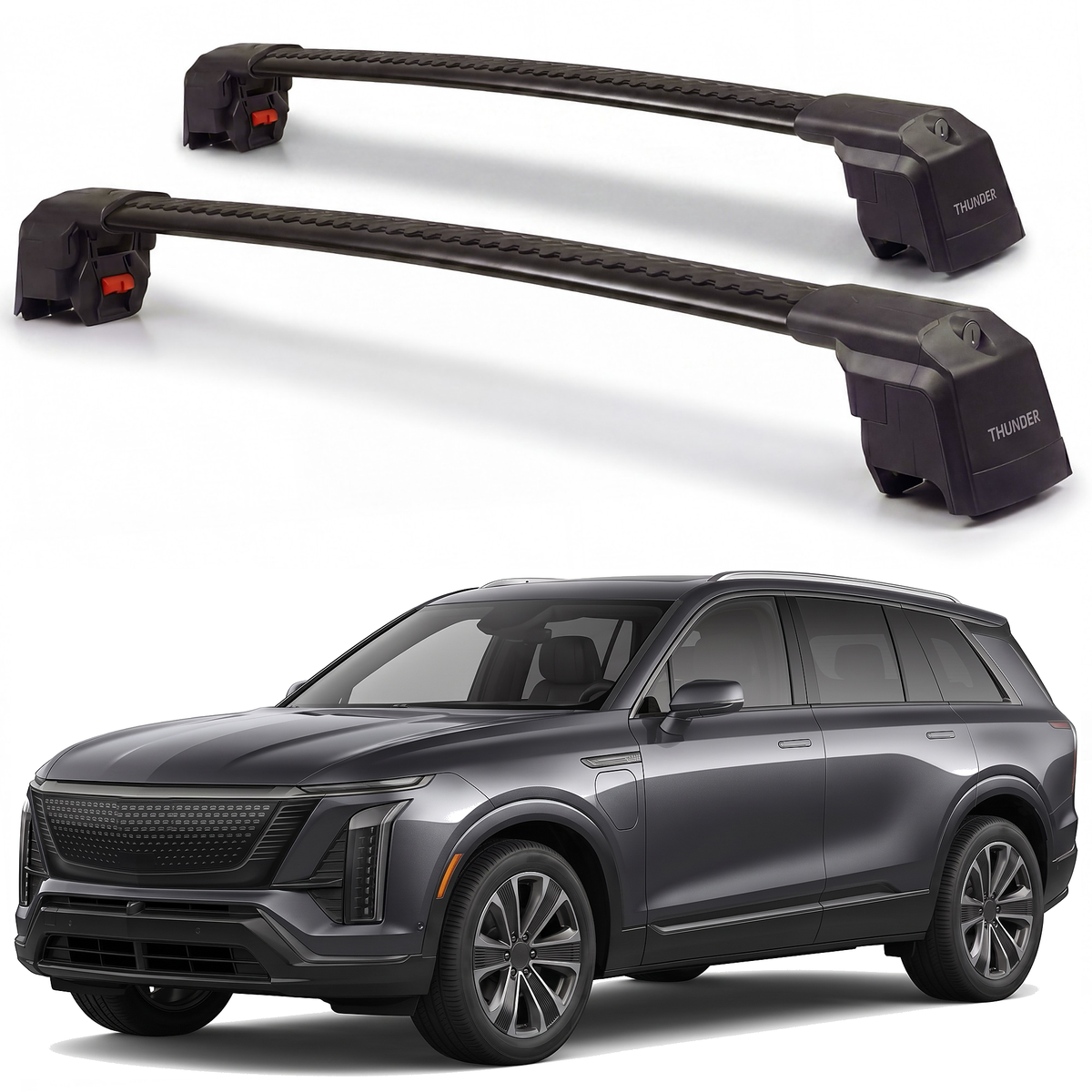 Cadillac Vistiq 2026-2027 roof rack cross bars black pair