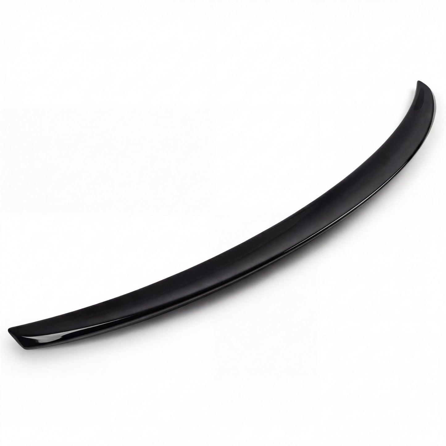 Optimax gloss black trunk lip spoiler studio product photo