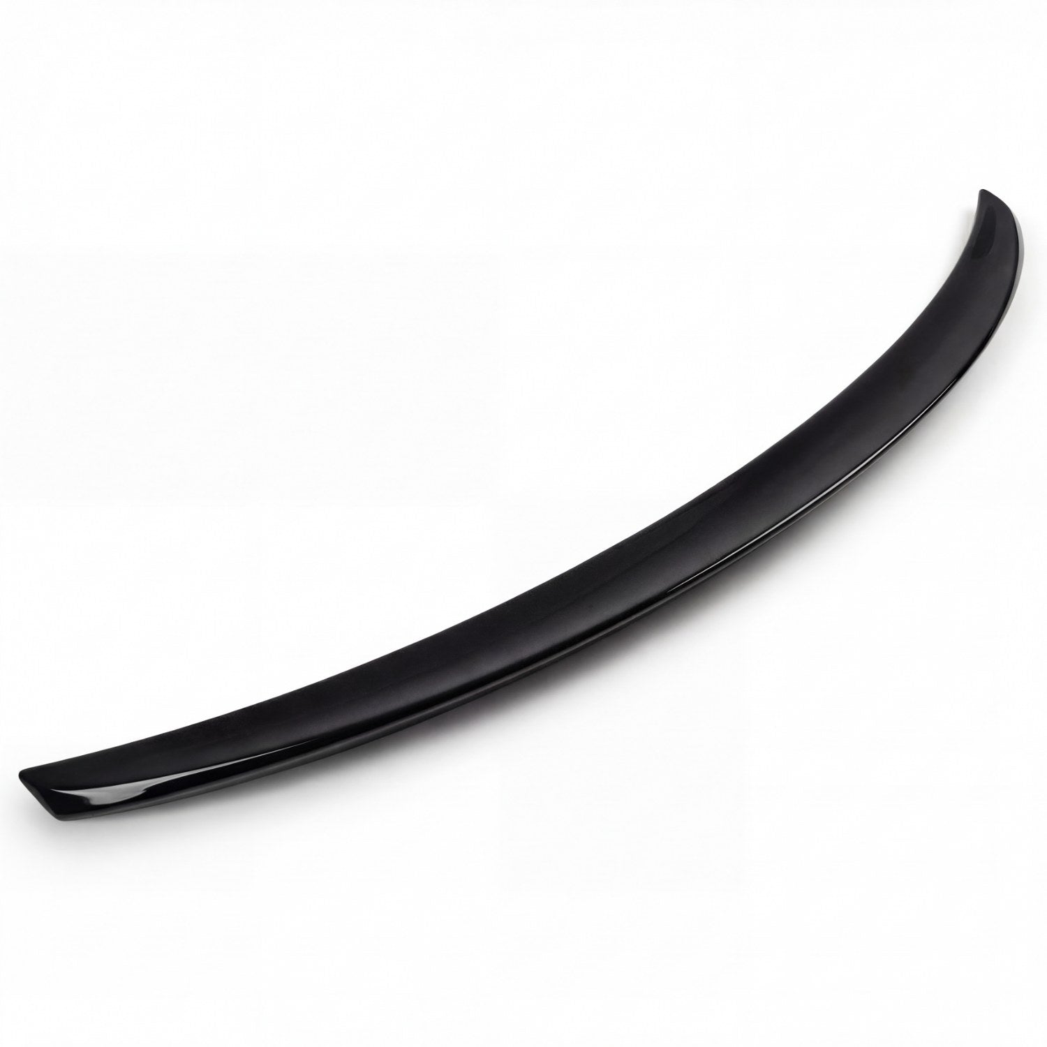 Optimax gloss black trunk lip spoiler studio product photo