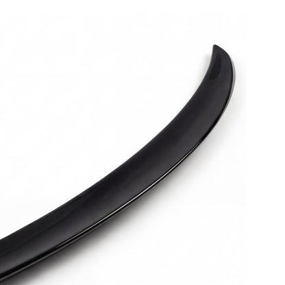 Trunk lip spoiler slim tapered edge detail