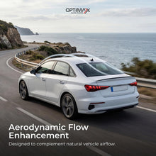 Trunk lip spoiler aerodynamic flow lifestyle on coastal road